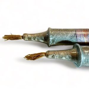 RARE 1925 Glass-Crystal Candle-Tapers Aristo Hemill Products NY Silk Thr…